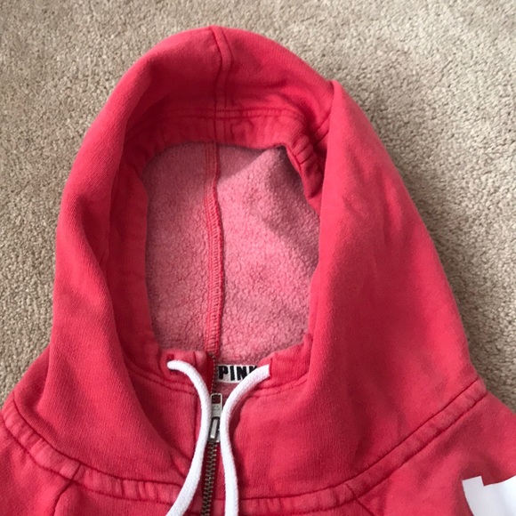 Coral Hooded Sweater From Pink With Pockets - Picture 6 of 8